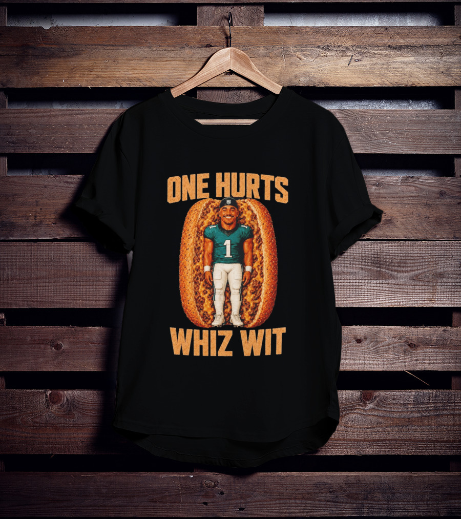 Philadelphia Eagles Jalen Hurts One Whiz Wit Cheesesteak Football Player T-Shirt