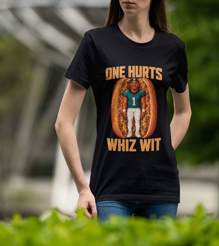 Philadelphia Eagles Jalen Hurts One Whiz Wit Cheesesteak Football Player T-Shirt