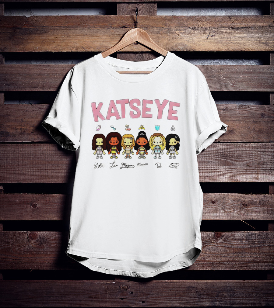 Katseye K Pop Chibi Idol Member Collection T-Shirt