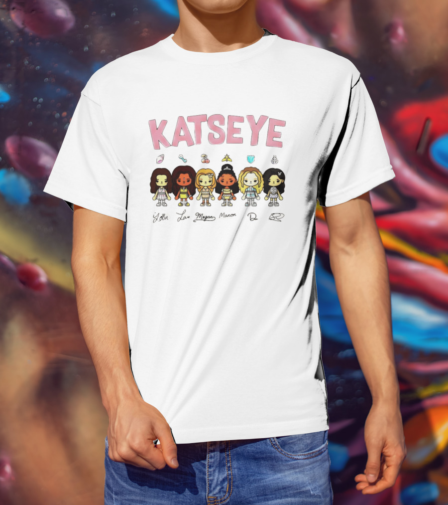 Katseye K Pop Chibi Idol Member Collection T-Shirt