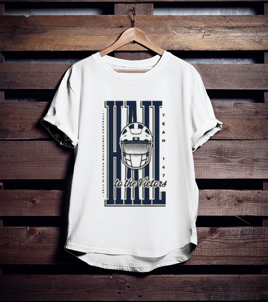 Hail Michigan Wolverines Football Helmet Icon 2026 T-Shirt