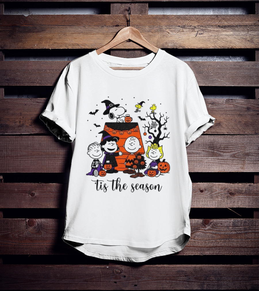 Peanuts Halloween Tis The Season Snoopy Charlie Brown And Friends T-Shirt