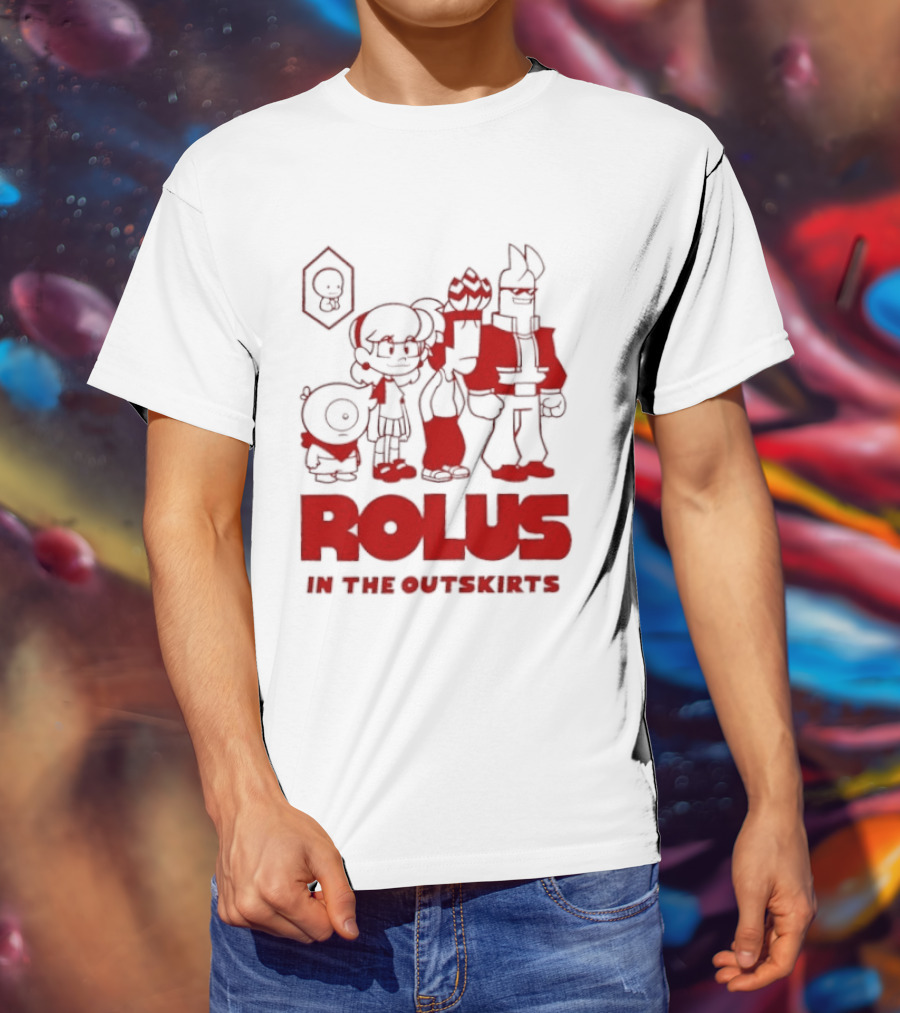 ROLUS In The Outskirts Cartoon Characters Lineup T-Shirt