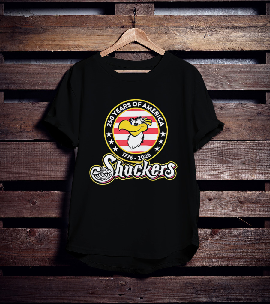 250 Years Of America 1776 2026 Shuckers With Clam And Stars T-Shirt