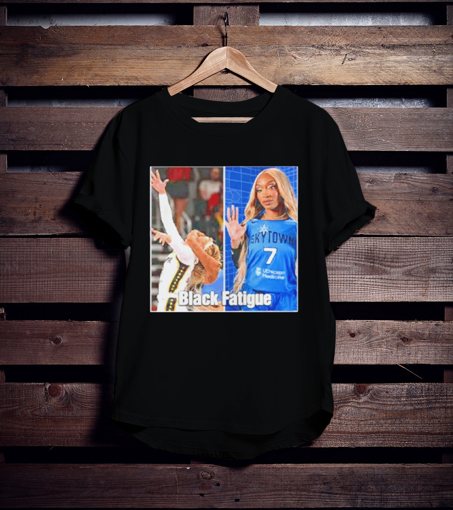 Skytown WNBA Black Fatigue Meme DiJonai Carrington Sophie Cunningham Hard Foul T-Shirt