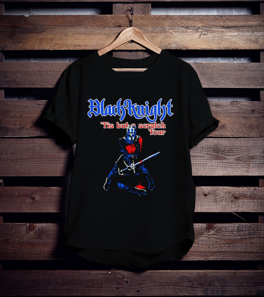 Black Knight Tis But A Scratch Tour Monty Python Comedy T-Shirt