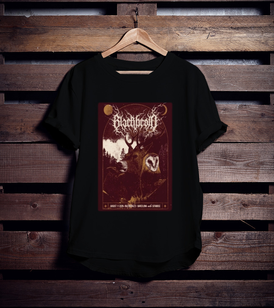 Blackbraid August 11 2026 Razzmatazz 3 Barcelona With Sotabosc Deer Owl Moon T-Shirt
