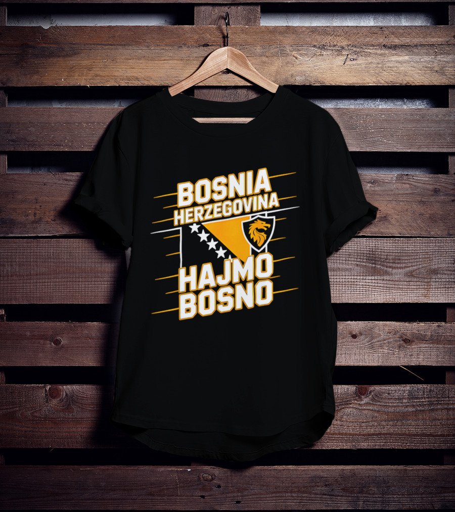 Bosnia Herzegovina Hajmo Bosno Crest And Stars T-Shirt