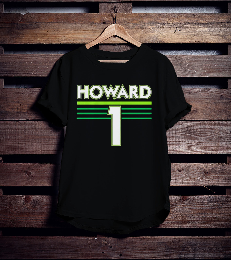 Howard 1 White Green Horizontal Stripes Sports Jersey T-Shirt