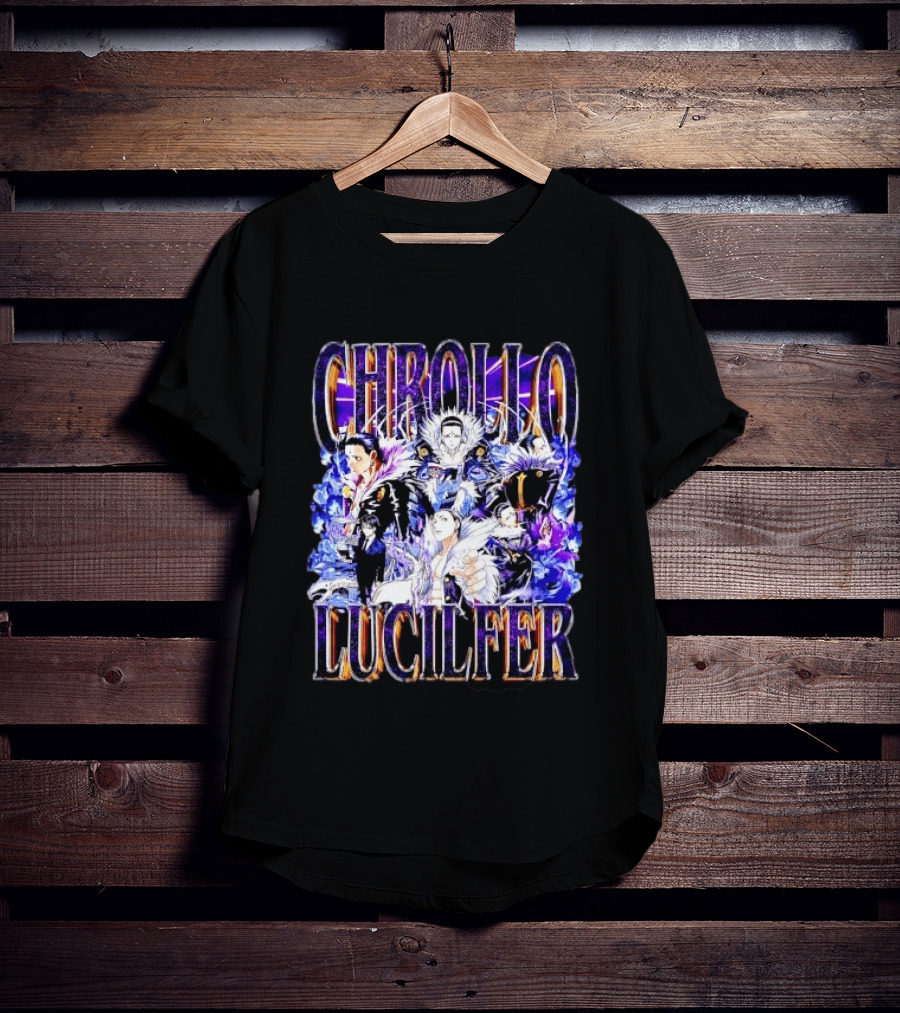 Chrollo Lucilfer Multiple Poses Purple Aura Flames Bootleg Collage Anime Hunter X Hunter T T-Shirt