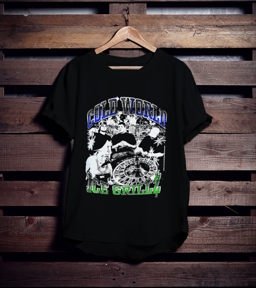 Cold World Ice Grillz Bulldog Roulette Wheel T-Shirt