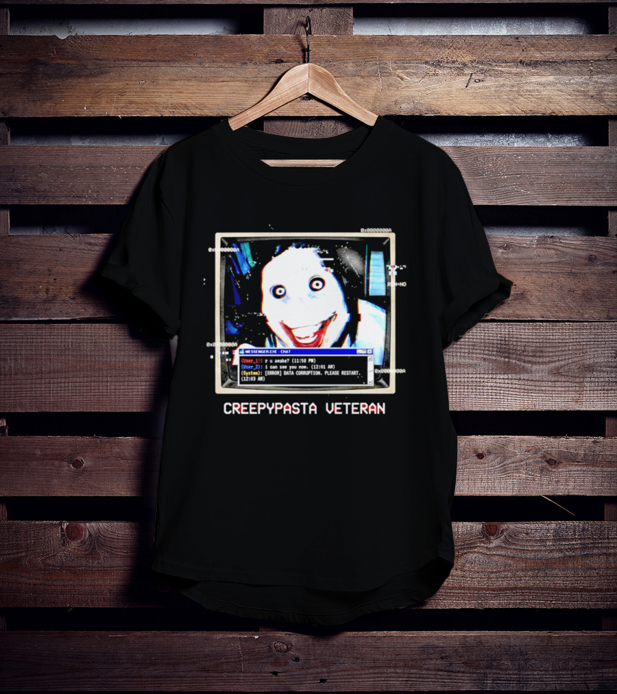 Creepypasta Veteran Horror Halloween Internet Messenger Chat T-Shirt