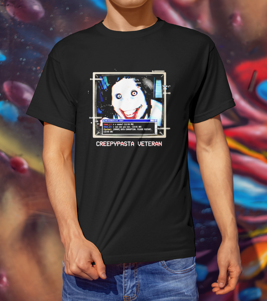 Creepypasta Veteran Horror Halloween Internet Messenger Chat T-Shirt