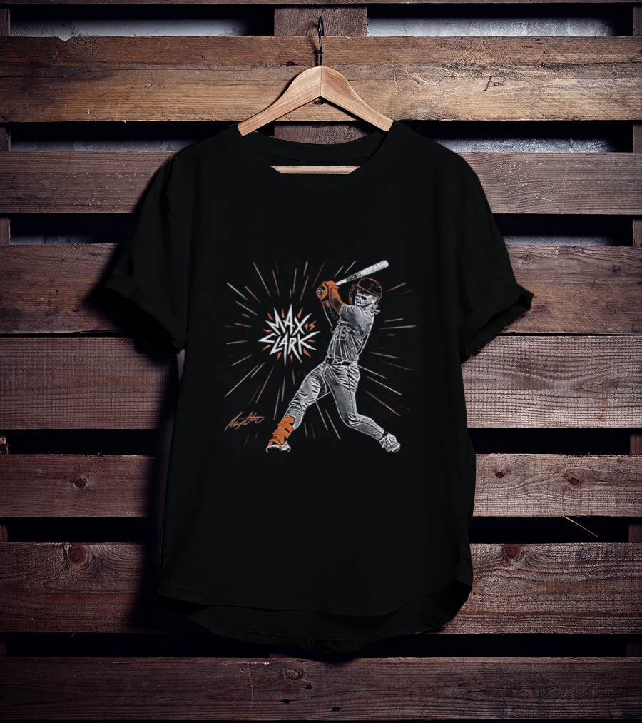 Max Clark Baseball Detroit Spark Hitter T-Shirt