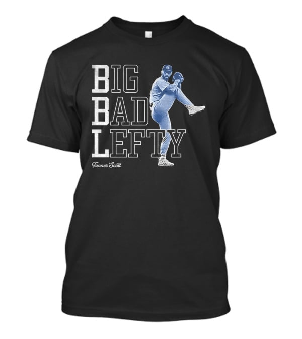 Miguel Rojas Wearing Tanner Scott Big Bad Lefty 66 T-Shirt