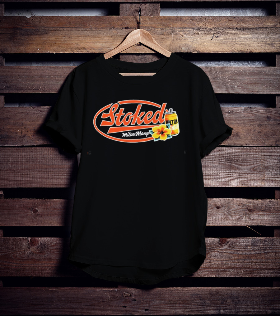 Milton Mango Stoked With Flowers Can T-Shirt