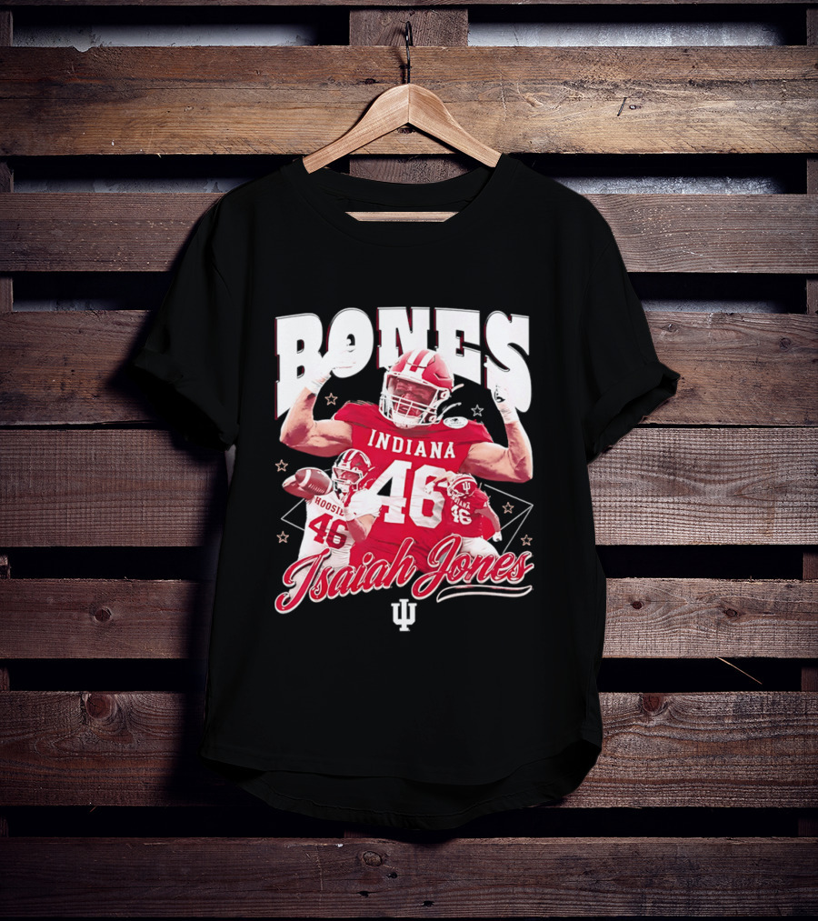Isaiah Jones Indiana Hoosiers Football Bones 46 T-Shirt