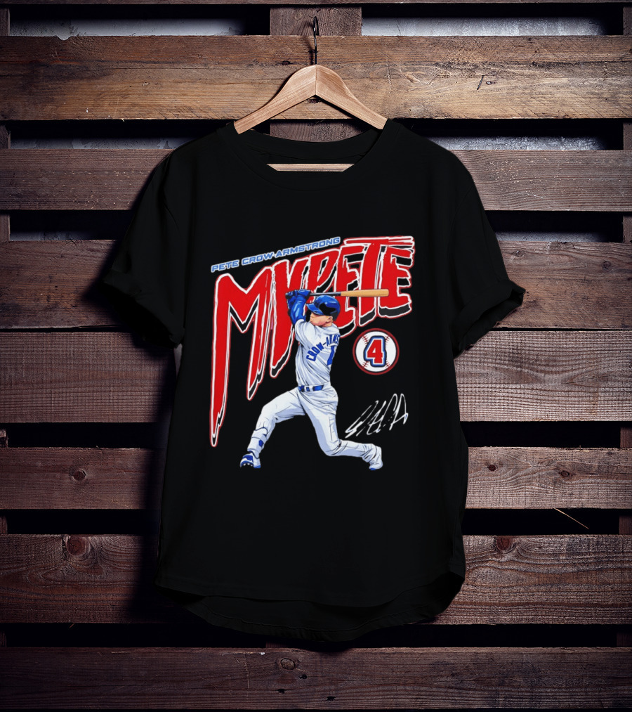 Pete Crow Armstrong MVPete Chicago Cubs Baseball Number 4 T-Shirt