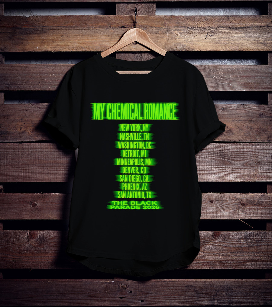 My Chemical Romance The Black Parade 2026 Nashville TN Tour Dates T-Shirt