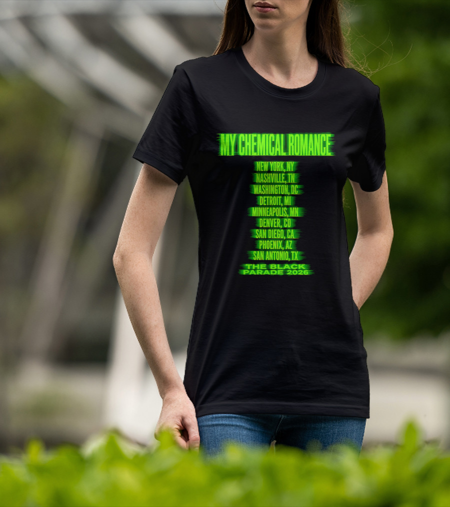 My Chemical Romance The Black Parade 2026 Nashville TN Tour Dates T-Shirt