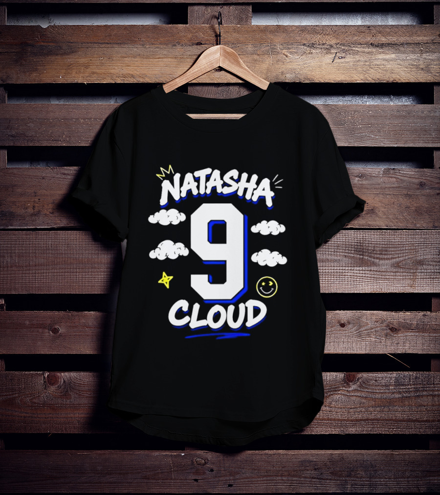 Natasha Cloud 9 Chicago Sky 2026 Clouds Stars Smiley T-Shirt