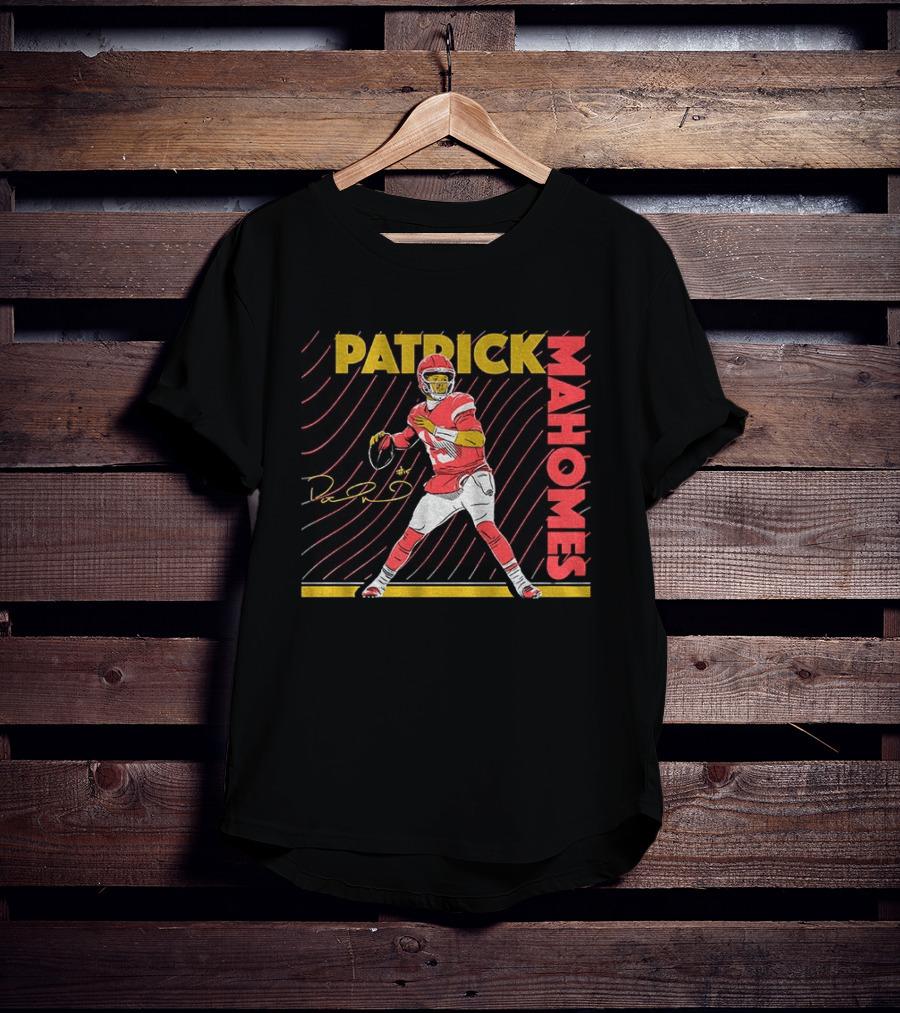 Patrick Mahomes Kansas City Chiefs Football Player Signature T-Shirt
