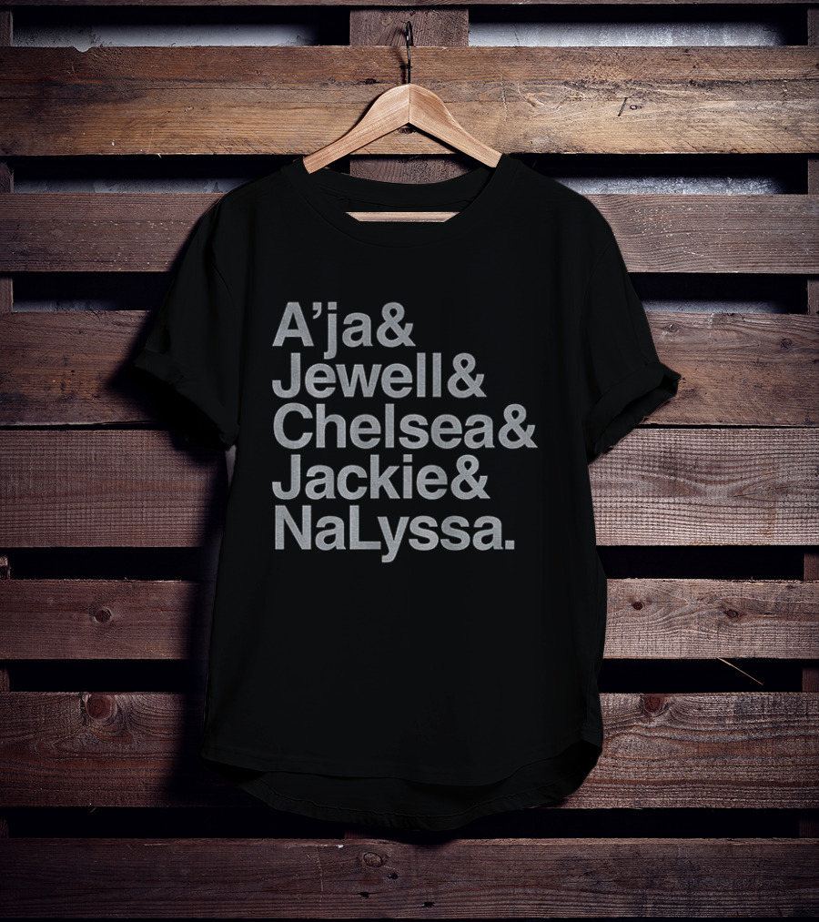 Las Vegas Women's Basketball A'ja & Jewell & Chelsea & Jackie & NaLyssa 2026 WNBA Ampersand T-Shirt