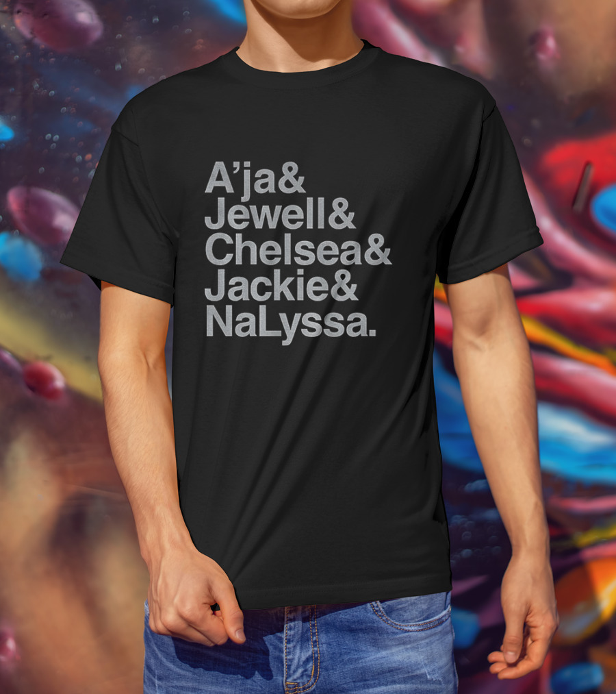 Las Vegas Women's Basketball A'ja & Jewell & Chelsea & Jackie & NaLyssa 2026 WNBA Ampersand T-Shirt
