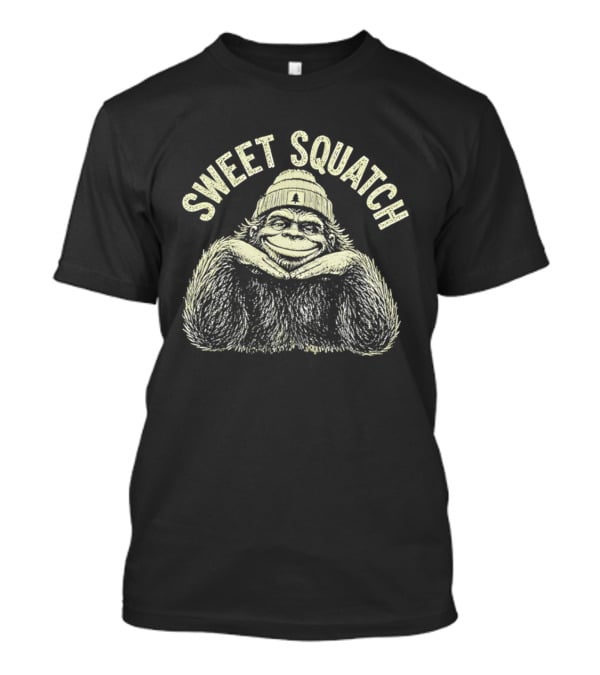 Sweet Squatch Bigfoot Beanie Smiling Legend T-Shirt