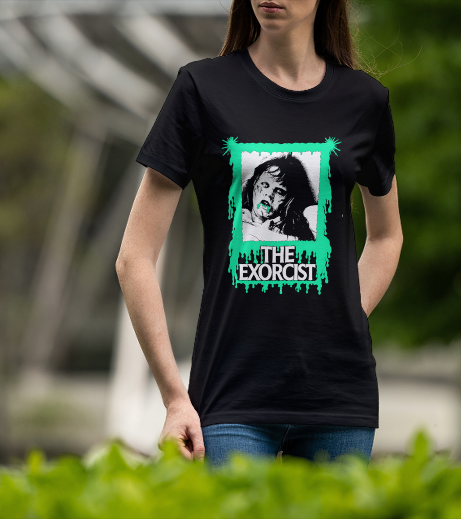 The Exorcist Regan Macneil Neon Drip Horror T-Shirt