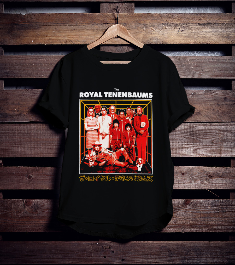 The Royal Tenenbaums Movie Cast Retro Japanese T-Shirt