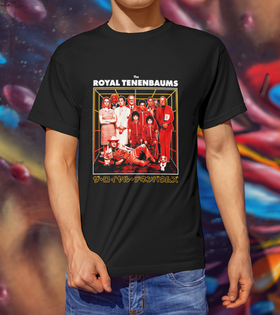 The Royal Tenenbaums Movie Cast Retro Japanese T-Shirt