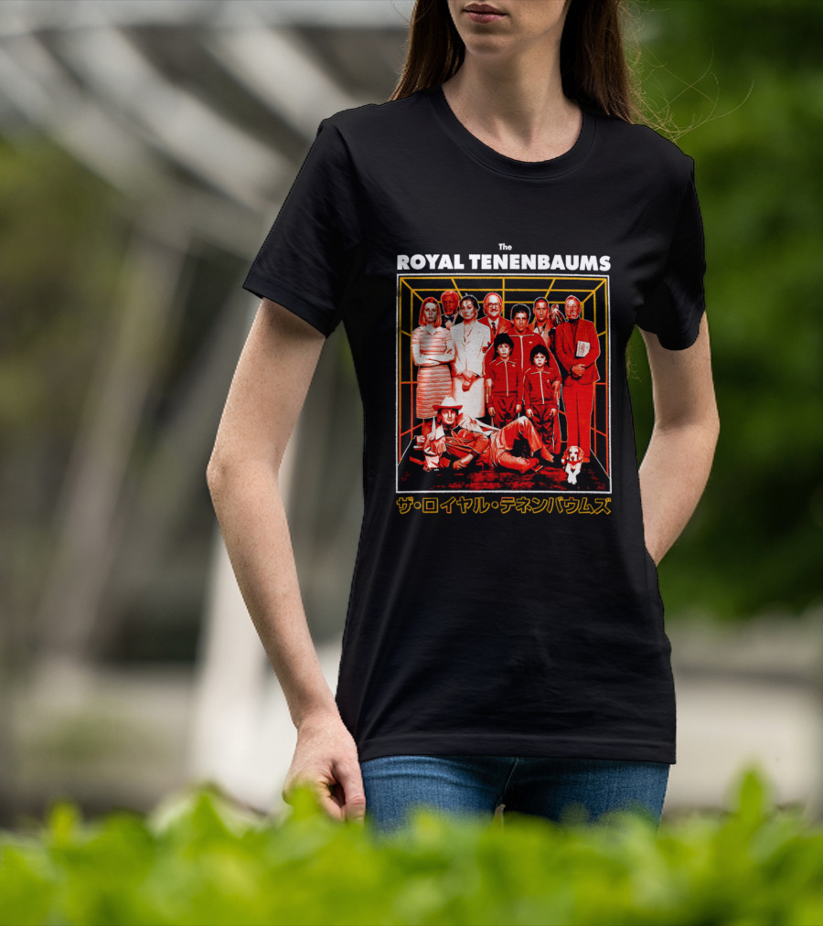 The Royal Tenenbaums Movie Cast Retro Japanese T-Shirt