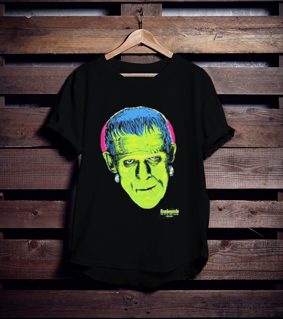 Frankenstein Universal Studios Monsters Head Travis Barker T-Shirt