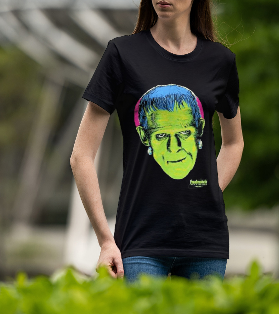Frankenstein Universal Studios Monsters Head Travis Barker T-Shirt