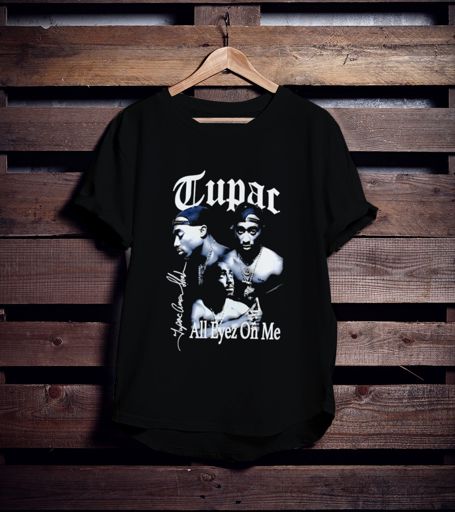Tupac All Eyez On Me Tupac Amar Shakur Signature Iconic Album T-Shirt