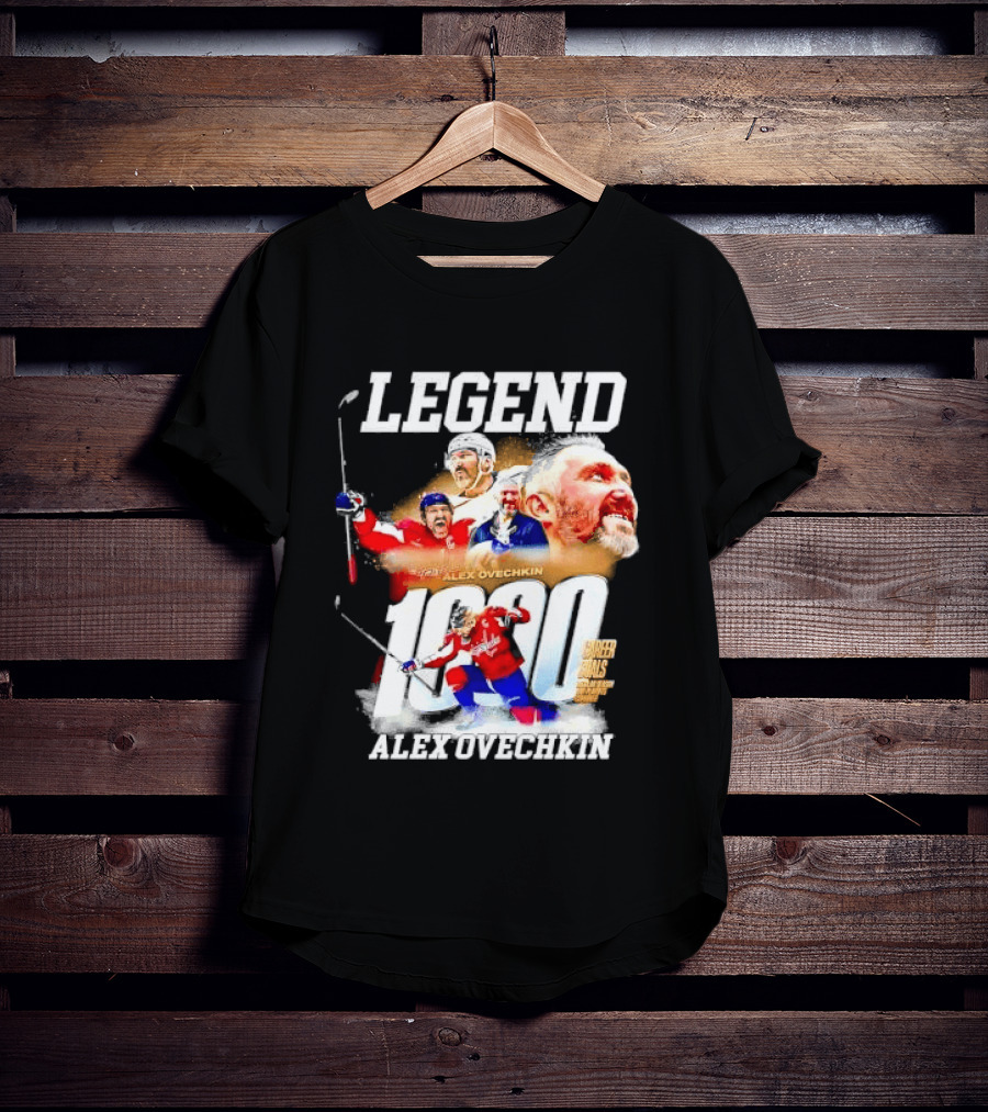 Legend Alex Ovechkin 1000 Career Goals Washington Capitals NHL Player T-Shirt
