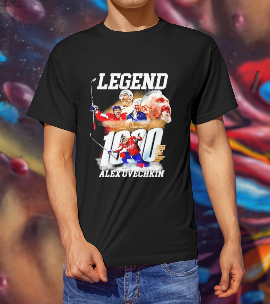 Legend Alex Ovechkin 1000 Career Goals Washington Capitals NHL Player T-Shirt
