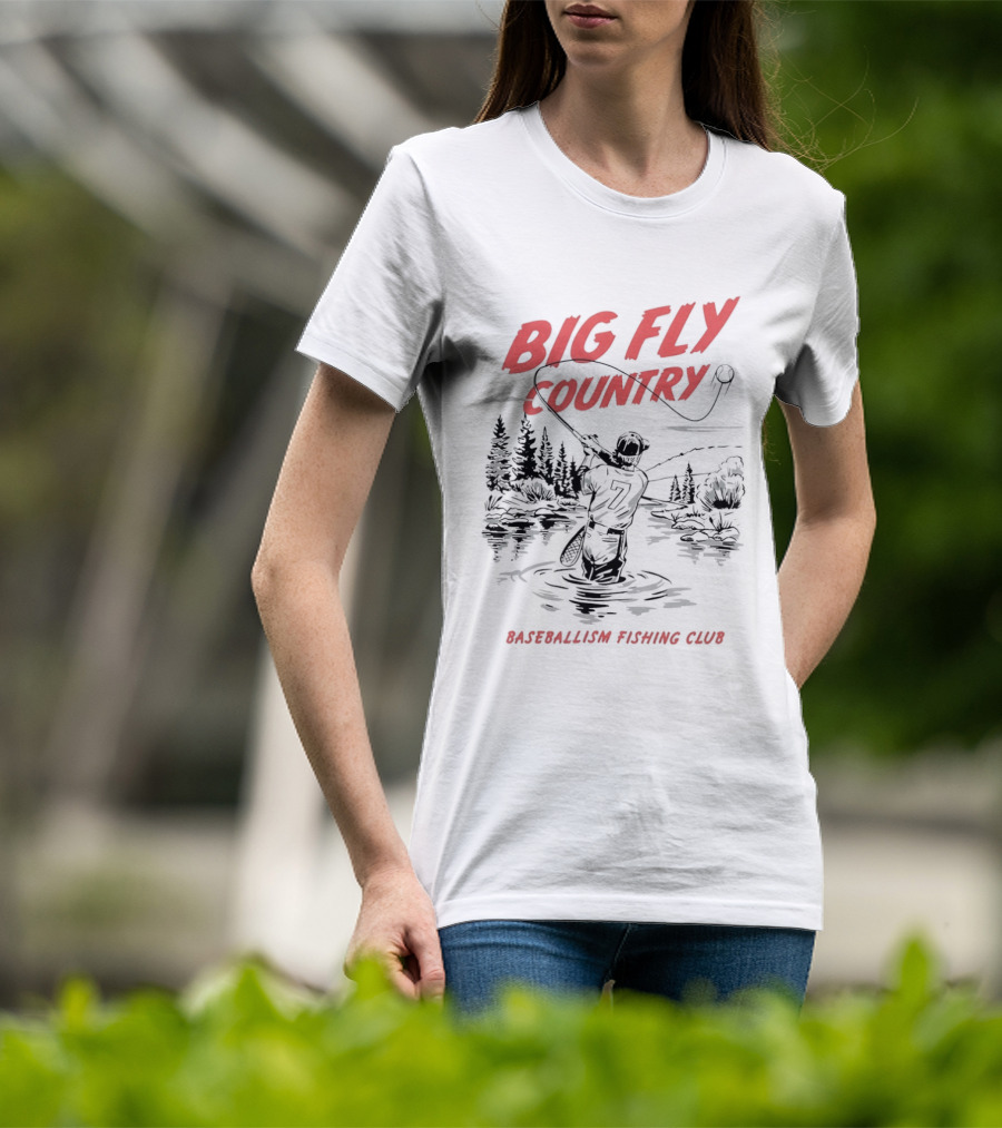 Big Fly Country Baseballism Fishing Club T-Shirt