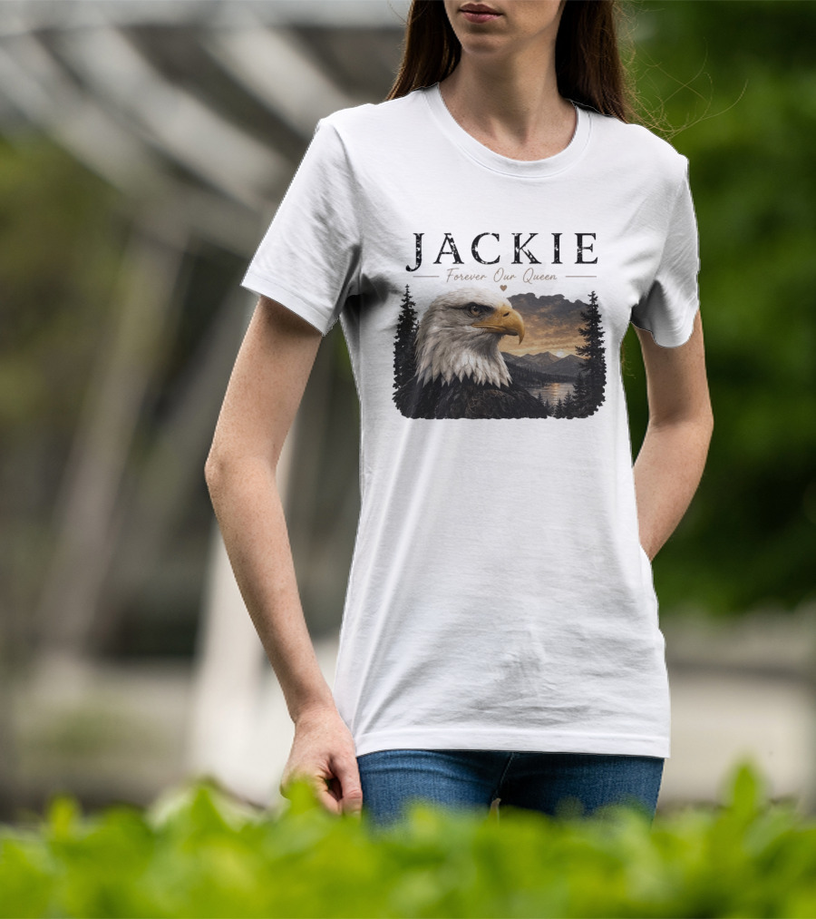 Jackie Forever Our Queen Bald Eagle Big Bear Memorial T-Shirt