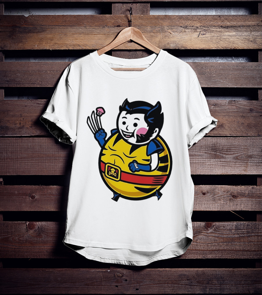 Wolverine Cupcake Fan With Claws And Round Yellow Outfit T-Shirt