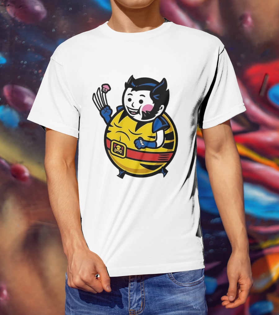 Wolverine Cupcake Fan With Claws And Round Yellow Outfit T-Shirt