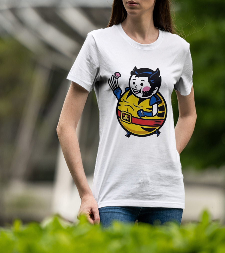 Wolverine Cupcake Fan With Claws And Round Yellow Outfit T-Shirt