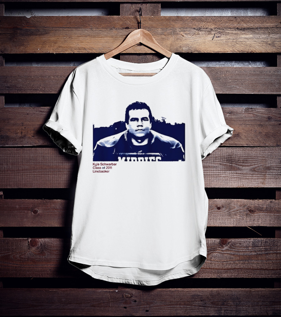 Middies Kyle Schwarber Class Of 2011 Linebacker Blue Stencil T-Shirt