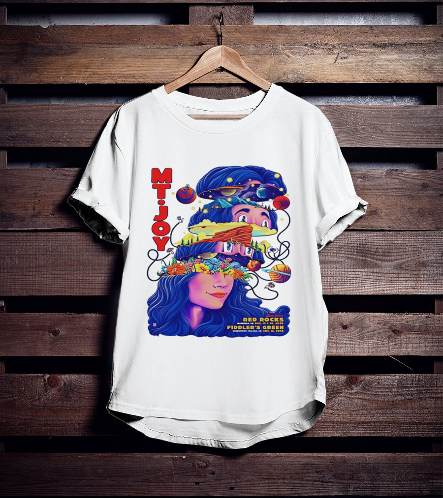 MT. Joy Red Rocks Fiddler's Green Aug 11 2026 Floral Space T-Shirt