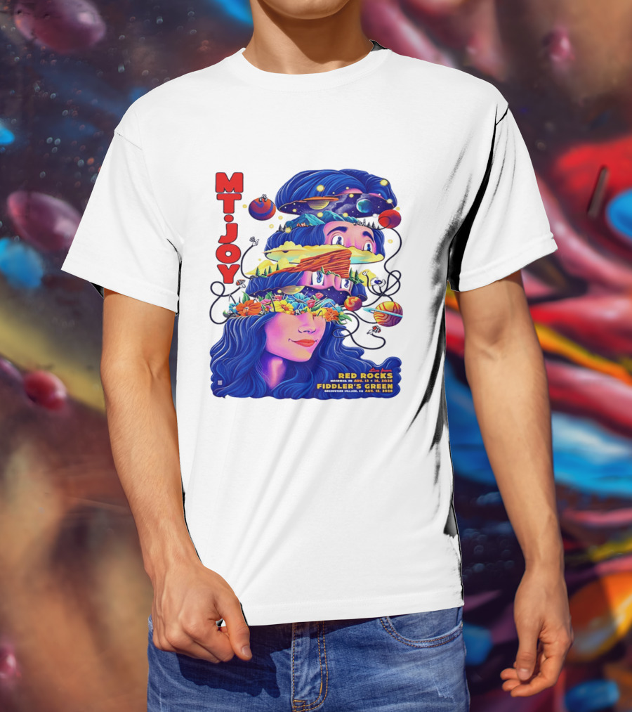 MT. Joy Red Rocks Fiddler's Green Aug 11 2026 Floral Space T-Shirt