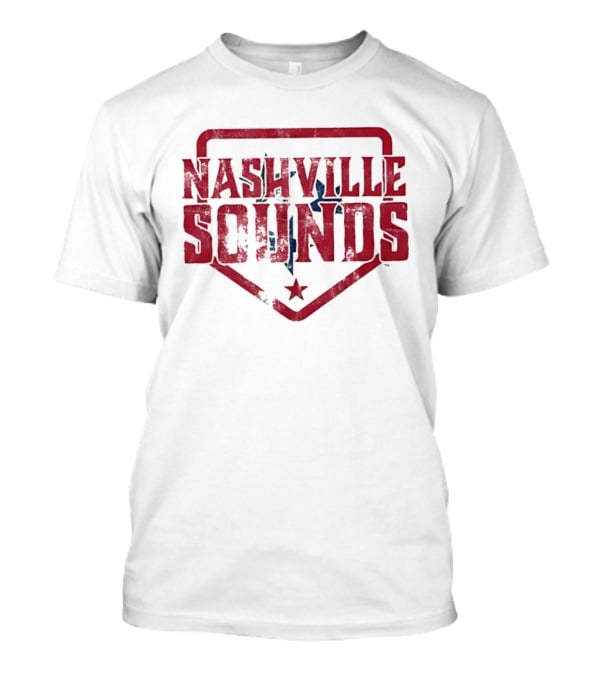Nashville Sounds Distressed Home Plate Tennessee State Star T-Shirt