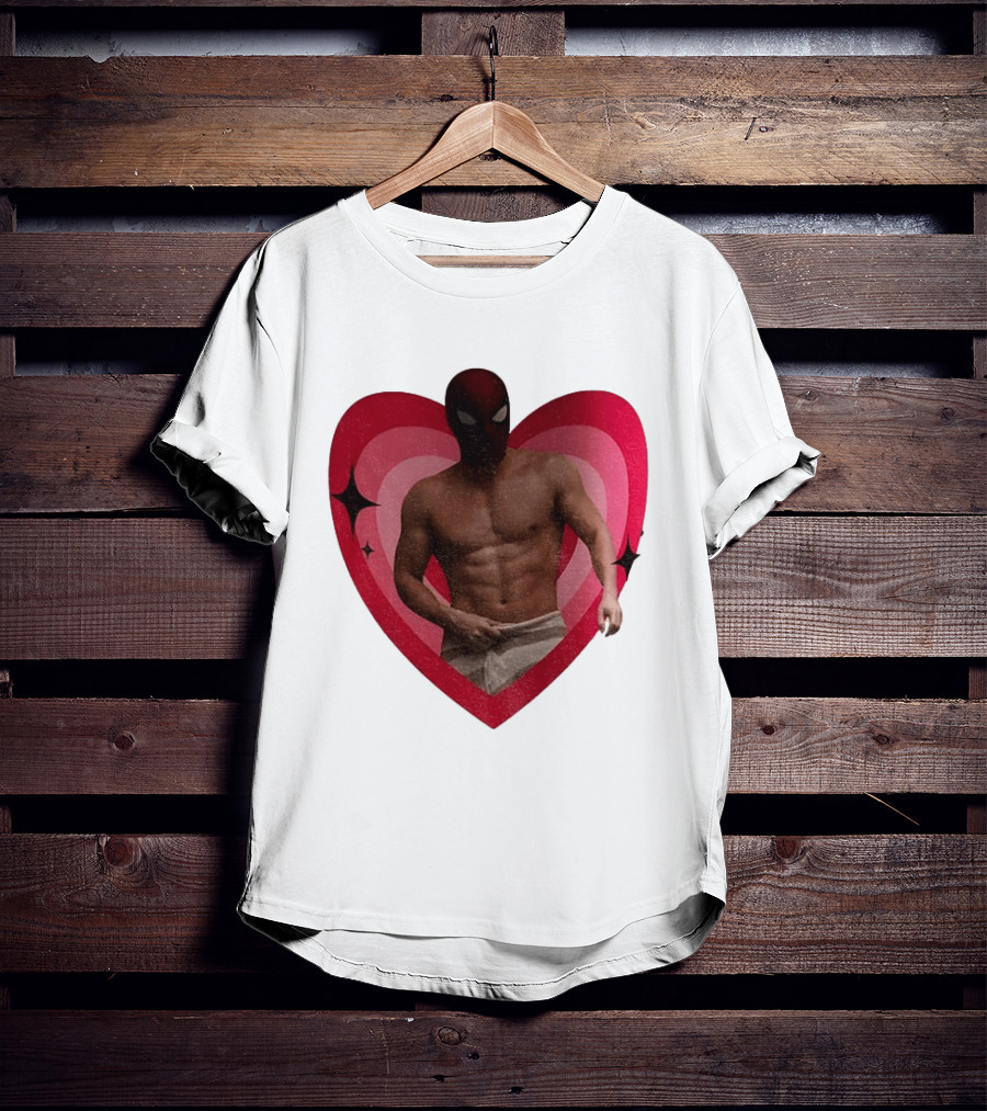 Heart Masked Bodybuilder Spidey T-Shirt