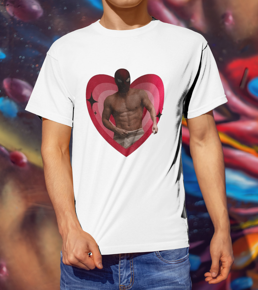 Heart Masked Bodybuilder Spidey T-Shirt