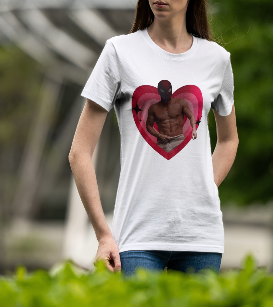 Heart Masked Bodybuilder Spidey T-Shirt